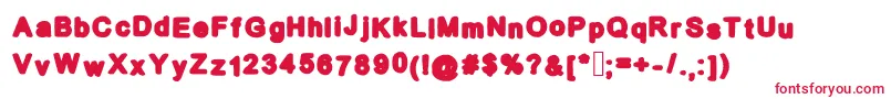 フォントCoolbold – 白い背景に赤い文字