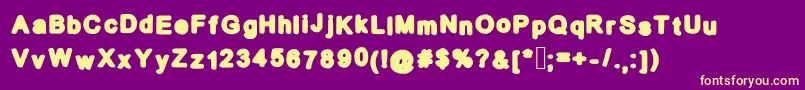 Więcej informacji o czcionce Coolbold Czcionka Coolbold – żółte czcionki na fioletowym tle