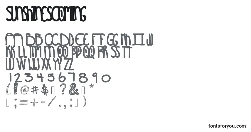 Шрифт Sunshinescoming – алфавит, цифры, специальные символы