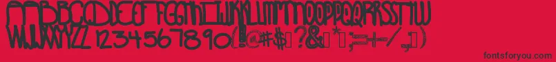 Sunshinescoming Font – Black Fonts on Red Background