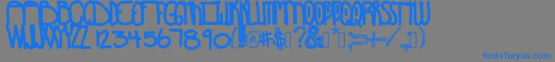 Sunshinescoming Font – Blue Fonts on Gray Background