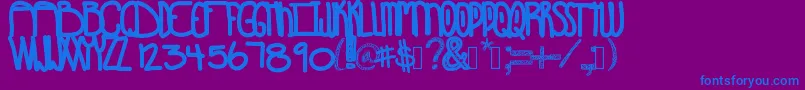 Sunshinescoming Font – Blue Fonts on Purple Background