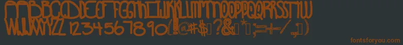Sunshinescoming-fontti – ruskeat fontit mustalla taustalla