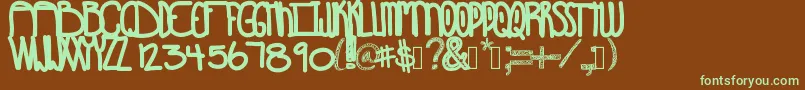 Sunshinescoming Font – Green Fonts on Brown Background