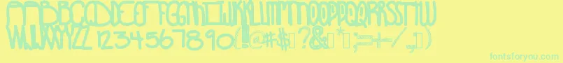 Sunshinescoming Font – Green Fonts on Yellow Background