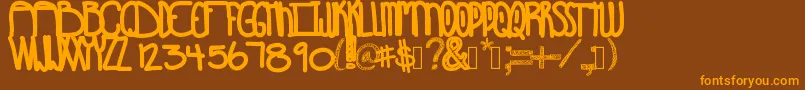 Шрифт Sunshinescoming – оранжевые шрифты на коричневом фоне