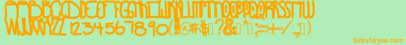 Sunshinescoming Font – Orange Fonts on Green Background