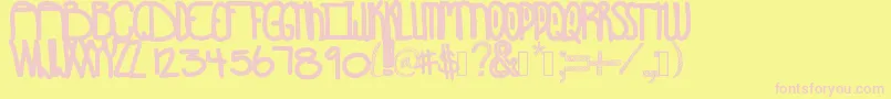 Sunshinescoming Font – Pink Fonts on Yellow Background