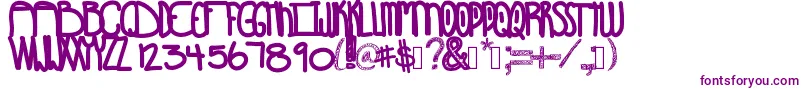 Sunshinescoming Font – Purple Fonts on White Background