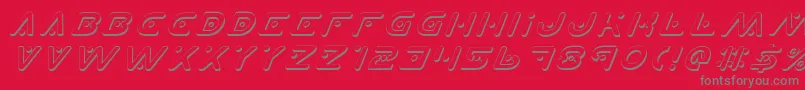 PlanetXShadowItalic Font – Gray Fonts on Red Background