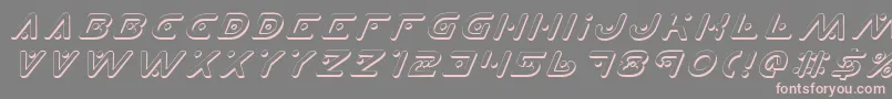 PlanetXShadowItalic-Schriftart – Rosa Schriften auf grauem Hintergrund
