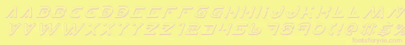 PlanetXShadowItalic Font – Pink Fonts on Yellow Background