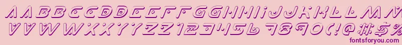 Weitere Informationen zur PlanetXShadowItalic-Schriftart PlanetXShadowItalic-Schriftart – Violette Schriften auf rosa Hintergrund