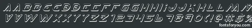 Шрифт PlanetXShadowItalic – белые шрифты