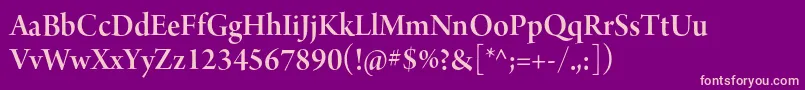 ArnoproSemibold36pt-Schriftart – Rosa Schriften auf violettem Hintergrund