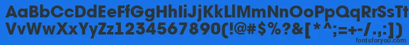 AAvantetckHeavy Font – Black Fonts on Blue Background