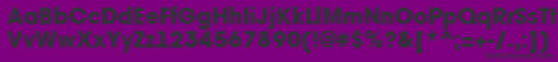 AAvantetckHeavy-fontti – mustat fontit violetilla taustalla