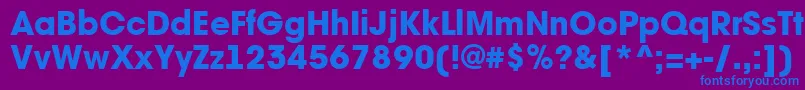 AAvantetckHeavy Font – Blue Fonts on Purple Background