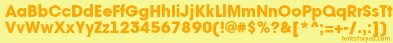 AAvantetckHeavy Font – Orange Fonts on Yellow Background