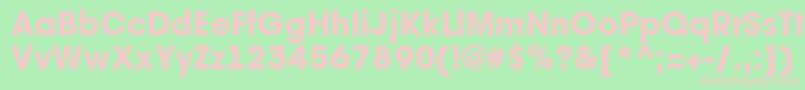 AAvantetckHeavy Font – Pink Fonts on Green Background