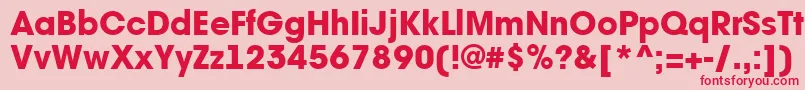 AAvantetckHeavy Font – Red Fonts on Pink Background