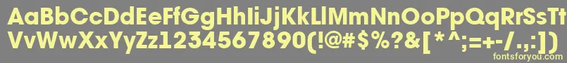 AAvantetckHeavy Font – Yellow Fonts on Gray Background