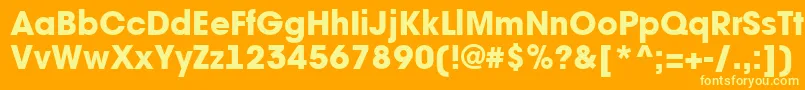 More about AAvantetckHeavy Font AAvantetckHeavy Font – Yellow Fonts on Orange Background