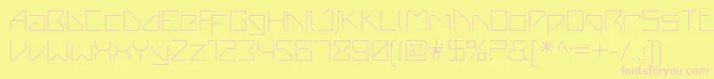 VanbergerThin Font – Pink Fonts on Yellow Background