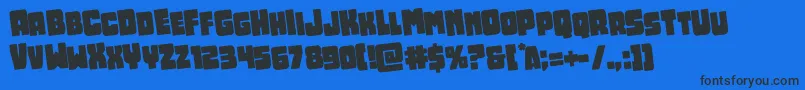 Opusmundirotate Font – Black Fonts on Blue Background