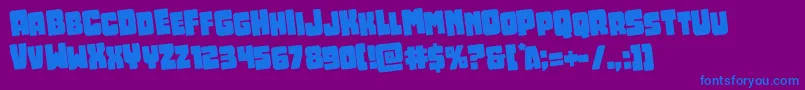 Opusmundirotate Font – Blue Fonts on Purple Background