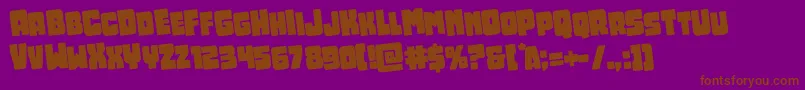 Шрифт Opusmundirotate – коричневые шрифты на фиолетовом фоне
