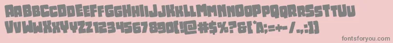 フォントOpusmundirotate – ピンクの背景に灰色の文字