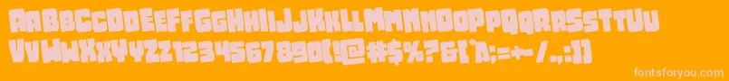 Opusmundirotate Font – Pink Fonts on Orange Background
