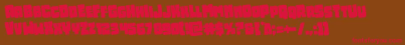 Opusmundirotate Font – Red Fonts on Brown Background