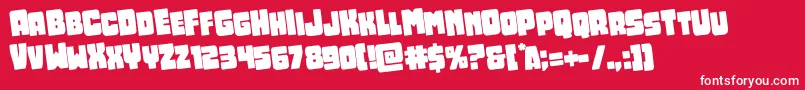 Opusmundirotate Font – White Fonts on Red Background