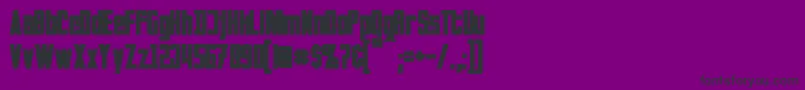 InvadersBold-Schriftart – Schwarze Schriften auf violettem Hintergrund