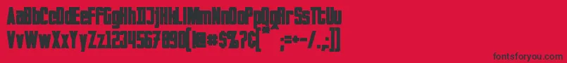 Шрифт InvadersBold – чёрные шрифты на красном фоне