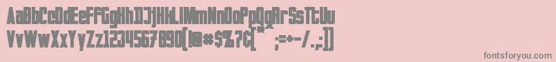 フォントInvadersBold – ピンクの背景に灰色の文字