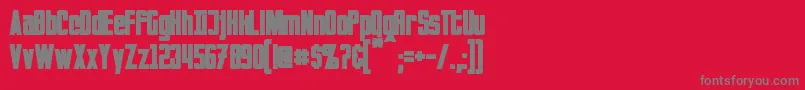 InvadersBold Font – Gray Fonts on Red Background