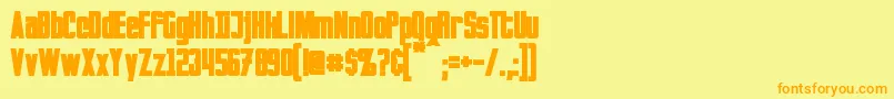 InvadersBold Font – Orange Fonts on Yellow Background