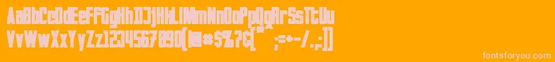 Więcej informacji o czcionce InvadersBold Czcionka InvadersBold – różowe czcionki na pomarańczowym tle