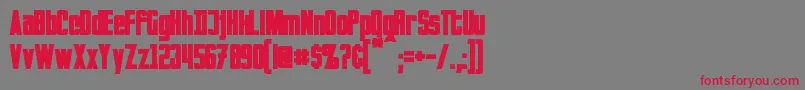 InvadersBold Font – Red Fonts on Gray Background