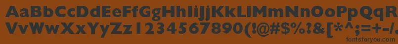 GillSansMtExtraBold Font – Black Fonts on Brown Background