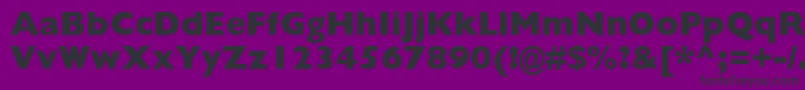 フォントGillSansMtExtraBold – 紫の背景に黒い文字