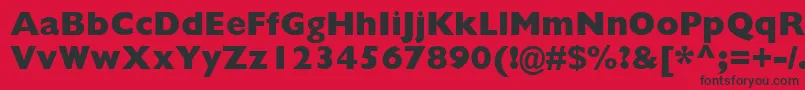 GillSansMtExtraBold Font – Black Fonts on Red Background