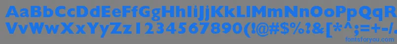 GillSansMtExtraBold Font – Blue Fonts on Gray Background