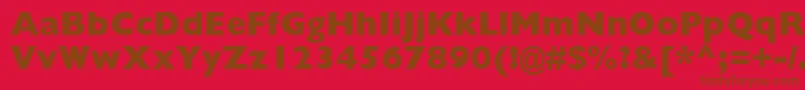 GillSansMtExtraBold Font – Brown Fonts on Red Background