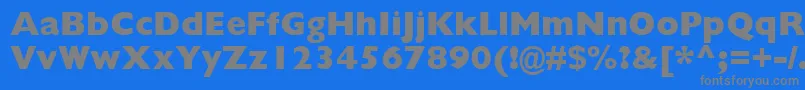 フォントGillSansMtExtraBold – 青い背景に灰色の文字