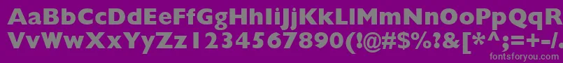 GillSansMtExtraBold Font – Gray Fonts on Purple Background