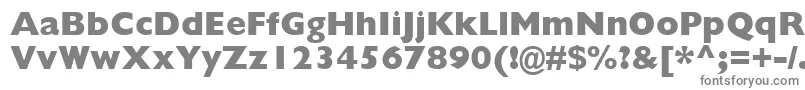 フォントGillSansMtExtraBold – 白い背景に灰色の文字